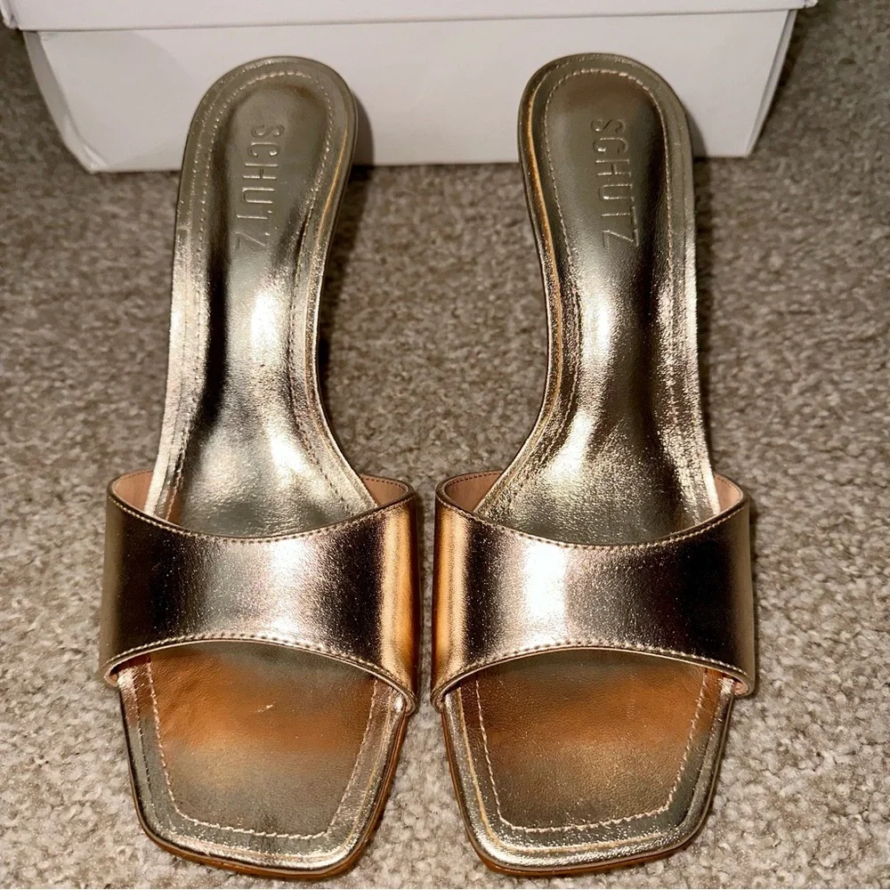 Price Firm - SCHUTZ Leather Posseni Sandals